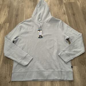 GAP Waffle Henley Hoodie Mens Large Blue Woven Pullover Shirt NEW